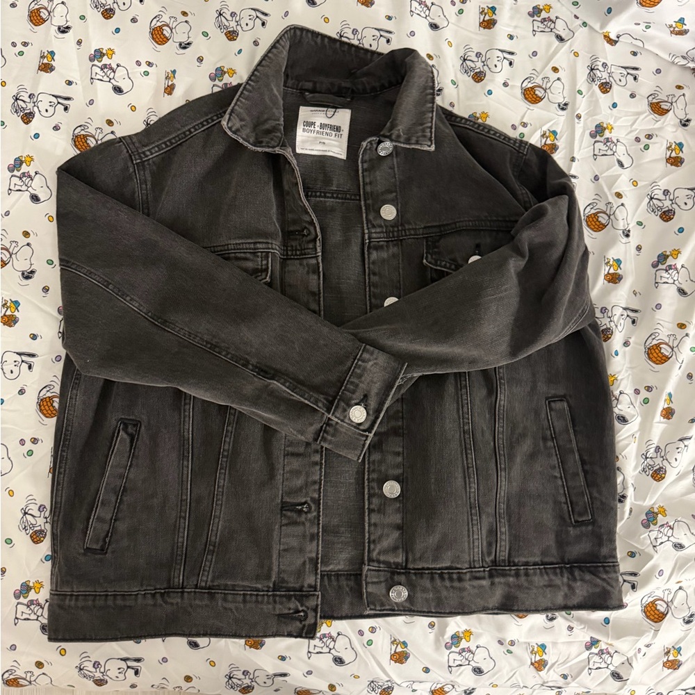 Garage Black Boyfriend Fit Denim Jacket